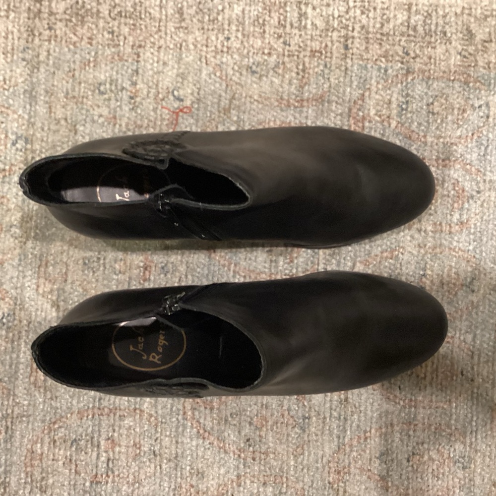 Classic JackRogers Black Women’s Leather Boots, 6.5M